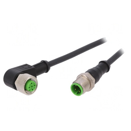 Cablu de Conectare M12 4P 2m 250V 4A PUR IP67 | Electronic-mag.ro | Componente Electronice