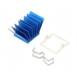 Radiator cu aripioare BGA albastru 21x21mm | Electronic-mag.ro | Componente Electronice