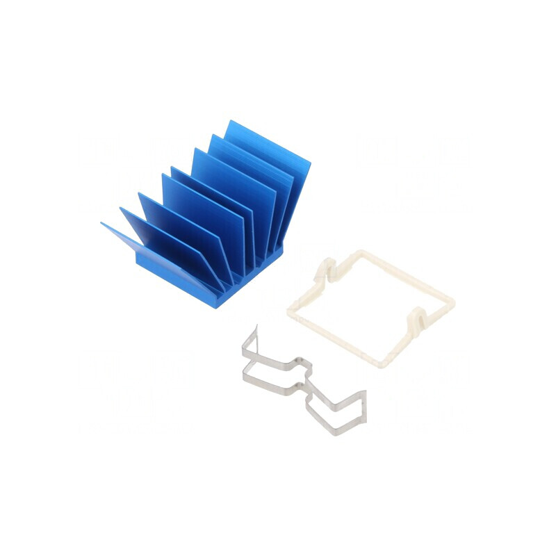 Radiator cu aripioare BGA albastru 21x21mm | Electronic-mag.ro | Componente Electronice