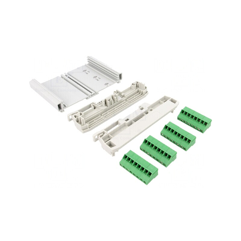 Carcasă pentru șină DIN gri deschis 127,8x120x40mm | Electronic-mag.ro | Componente Electronice