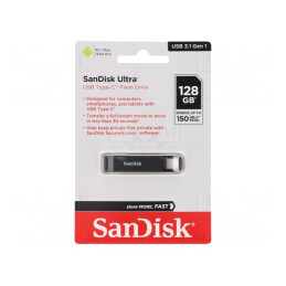 Pendrive | USB 3.1 | 128GB | R: 150MB/s | USB C | ULTRA USB | SDCZ460-128G-G46
