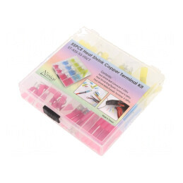 Set conectori crimpat izolaţie termocontractabilă 55buc | Electronic-mag.ro | Componente Electronice