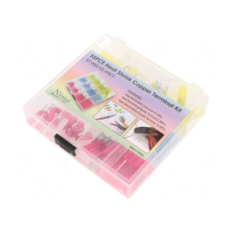 Set conectori crimpat izolaţie termocontractabilă 55buc | Electronic-mag.ro | Componente Electronice