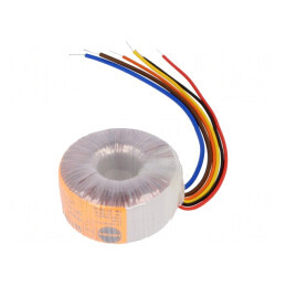 Transformator: toroidal | 15VA | 230VAC | 12V | 12V | 0,625A | 0,625A | 55100-P1S2