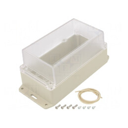 Carcasă Universală 85x165x85 mm cu Lame de Fixare | Electronic-mag.ro | Componente Electronice