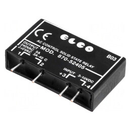 Releu Semiconductor SPST-NO 3-10VDC 5A 12-275VAC SSR | Electronic-mag.ro | Componente Electronice