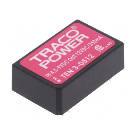 Convertor DC/DC 3W 4.5-9V la 12V 250mA DIP24 | Electronic-mag.ro | Componente Electronice
