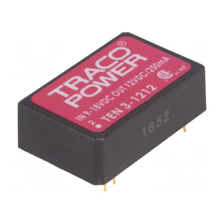 Convertor DC/DC 3W 9-18V la 12V 250mA DIP24 | Electronic-mag.ro | Componente Electronice