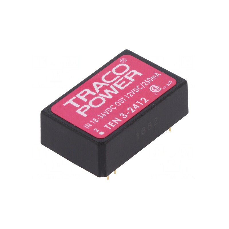 Convertor DC/DC 3W 18-36V la 12V 250mA DIP24 | Electronic-mag.ro | Componente Electronice