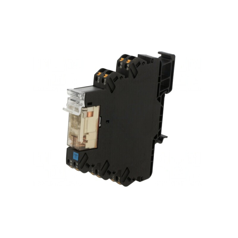 Releu intermediar DPDT 12VDC 8A pentru șină DIN | Electronic-mag.ro | Componente Electronice