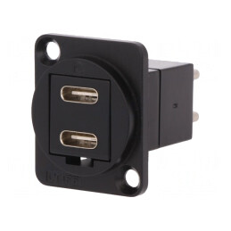 Adaptor USB-C Soclu-Fată la USB-C Mufă-Spate FT Dublu | Electronic-mag.ro | Componente Electronice