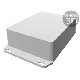 Carcasă Universală Neagră 94x119x37mm cu Lame de Fixare | Electronic-mag.ro | Componente Electronice