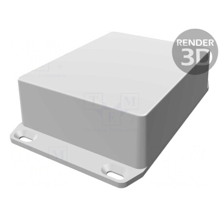Carcasă Universală Neagră 94x119x37mm cu Lame de Fixare | Electronic-mag.ro | Componente Electronice