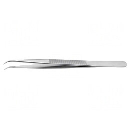 Pensetă 150mm Vârf Îngust Curbat Plată | Electronic-mag.ro | Componente Electronice