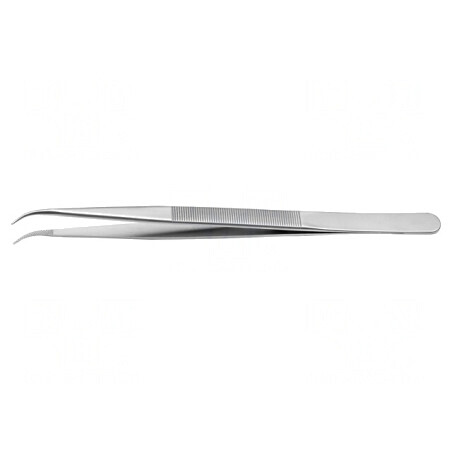 Pensetă 150mm Vârf Îngust Curbat Plată | Electronic-mag.ro | Componente Electronice