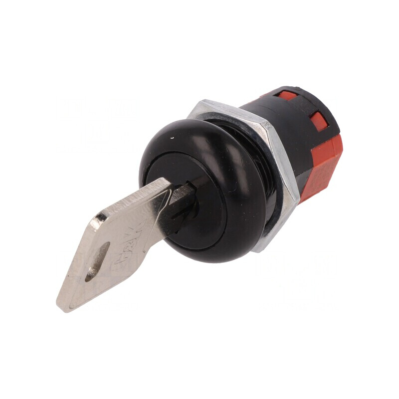 Comutator cu Cheie Ø19,3mm 1 Pol 3 P poziții | Electronic-mag.ro | Componente Electronice