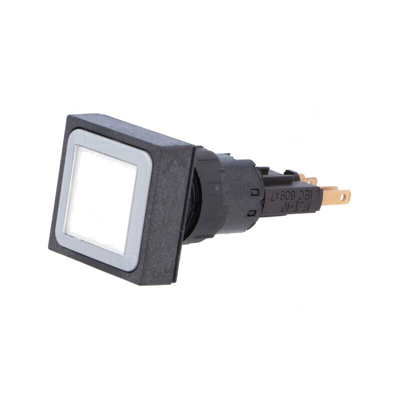 Comutator Apăsare 16mm Alb 2 Poziții Bec | Electronic-mag.ro | Componente Electronice