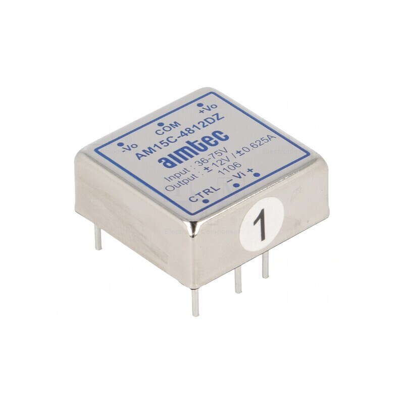 Convertor DC/DC 15W 36-75V la 12V/-12V | Electronic-mag.ro | Componente Electronice