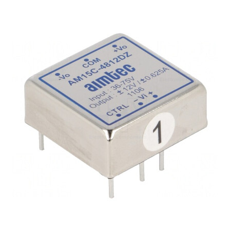 Convertor DC/DC 15W 36-75V la 12V/-12V | Electronic-mag.ro | Componente Electronice