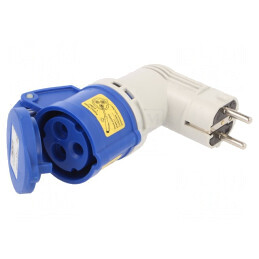 Adaptor Alimentare AC Tată/Mamă 16A 230V IP20