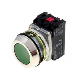 Comutator apăsare 30mm 1NO IP56 | Electronic-mag.ro | Componente Electronice
