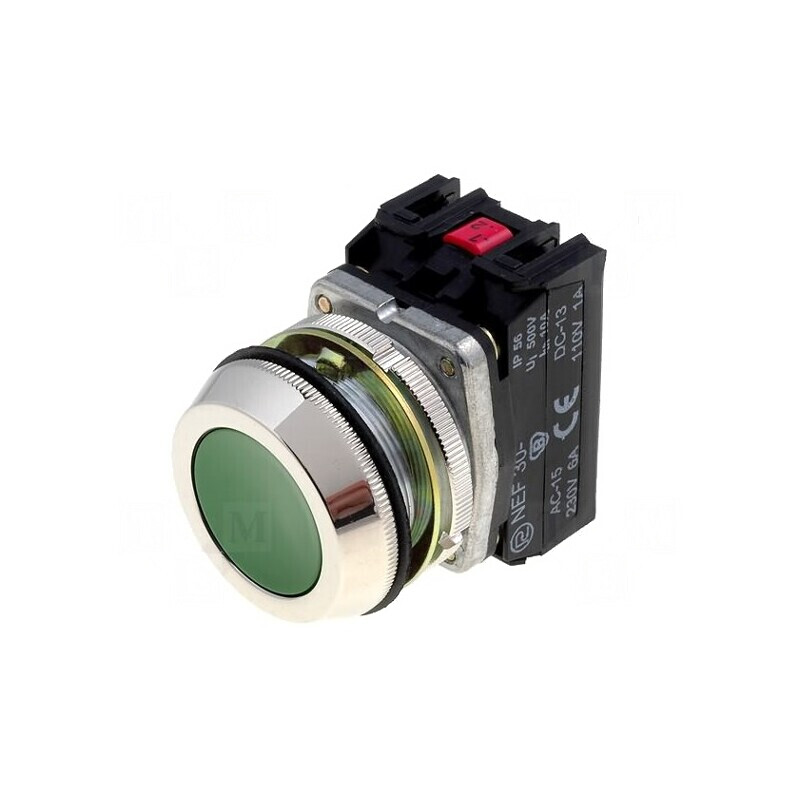 Comutator apăsare 30mm 1NO IP56 | Electronic-mag.ro | Componente Electronice