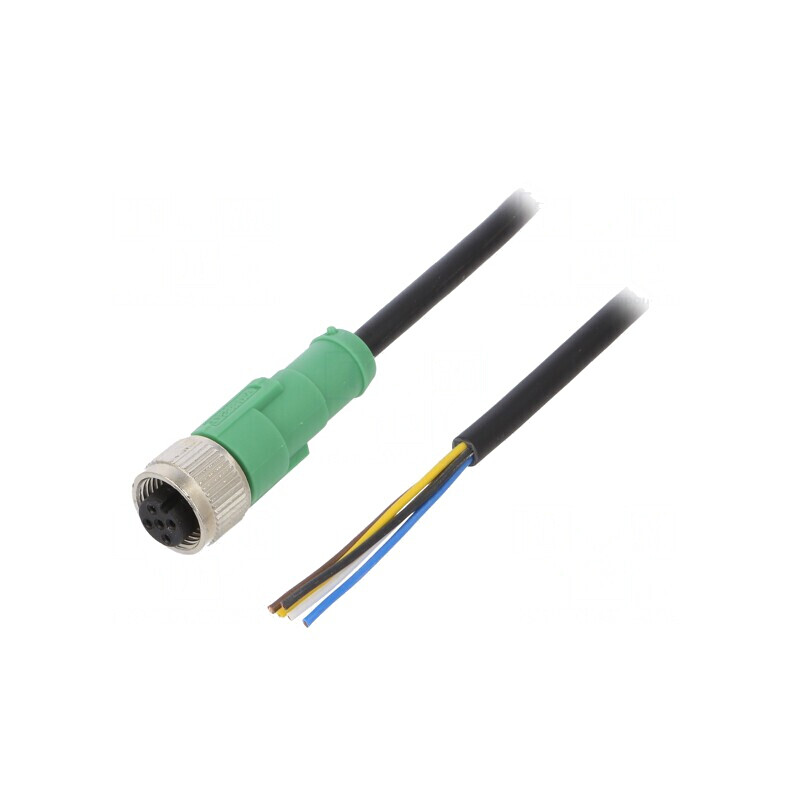Cablu de conectare M12 5 pini 10m PVC 60VAC 4A | Electronic-mag.ro | Componente Electronice