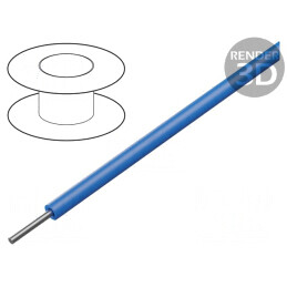 Cablu HookUp Wire Cu 22AWG PVC Albastru 30,5m | Electronic-mag.ro | Componente Electronice