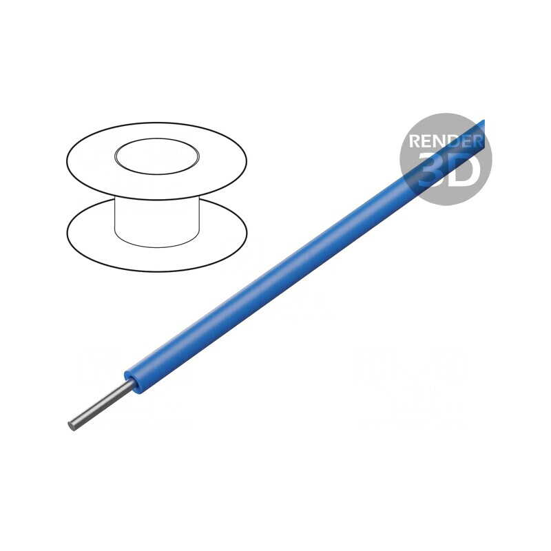 Cablu HookUp Wire Cu 22AWG PVC Albastru 30,5m | Electronic-mag.ro | Componente Electronice