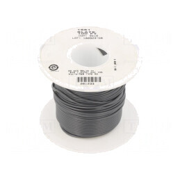 Cablu | HookUp Wire | sârmă | Cu | 22AWG | PVC | gri închis | 1kV | 30,5m | 