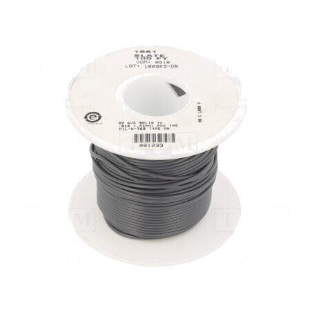 Cablu HookUp Wire 22AWG PVC Gri Închis 1kV 30,5m | Electronic-mag.ro | Componente Electronice