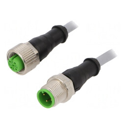Cablu de Conectare M12 4 PIN 2m 30VAC 4A IP67 | Electronic-mag.ro | Componente Electronice
