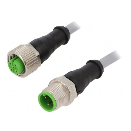 Cablu de Conectare M12 4 PIN 2m 30VAC 4A IP67 | Electronic-mag.ro | Componente Electronice