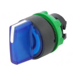 Comutator rotativ 22mm cu LED albastru IP66 3 poziții | Electronic-mag.ro | Componente Electronice