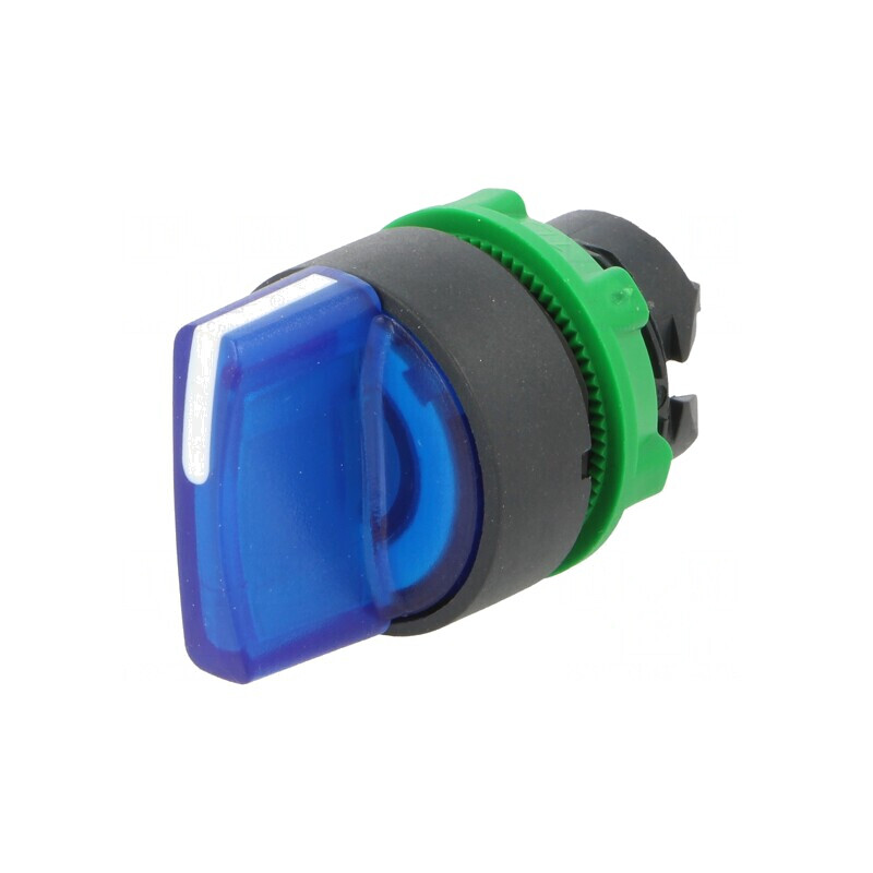Comutator rotativ 22mm cu LED albastru IP66 3 poziții | Electronic-mag.ro | Componente Electronice