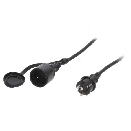Prelungitor alimentare negru 10m 16A | Electronic-mag.ro | Componente Electronice