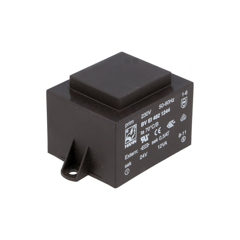 Transformator Încapsulat 24V 500mA PCB 12VA 230VAC | Electronic-mag.ro | Componente Electronice