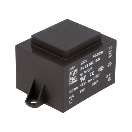 Transformator Încapsulat 24V 500mA PCB 12VA 230VAC | Electronic-mag.ro | Componente Electronice