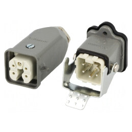 Conector HDC Tată-Mamă 5 4 Pin 3A Drept | Electronic-mag.ro | Componente Electronice