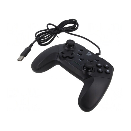 Gamepad Negru USB A cu 15 Butoane și Cablu 1,8m | Electronic-mag.ro | Componente Electronice