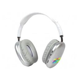 Căști wireless cu microfon USB C albe BHP-LED-02-W | Electronic-mag.ro | Componente Electronice