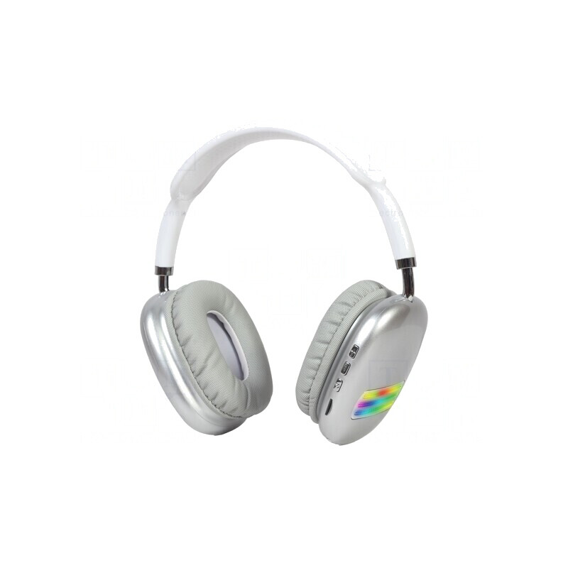 Căști wireless cu microfon USB C albe BHP-LED-02-W | Electronic-mag.ro | Componente Electronice