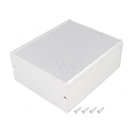 Carcasă aluminiu gri TUF 105x120x52 mm | Electronic-mag.ro | Componente Electronice