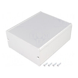 Carcasă aluminiu gri TUF 105x120x52 mm | Electronic-mag.ro | Componente Electronice