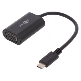 Adaptor USB 3.0 la USB C, 0.2m, Negru