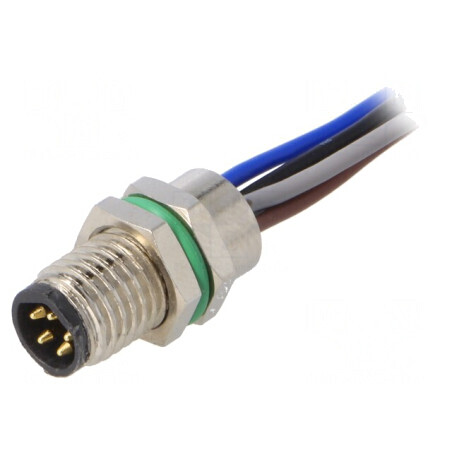 Conector M8 Tată 5PIN Montare Panou | Electronic-mag.ro | Componente Electronice