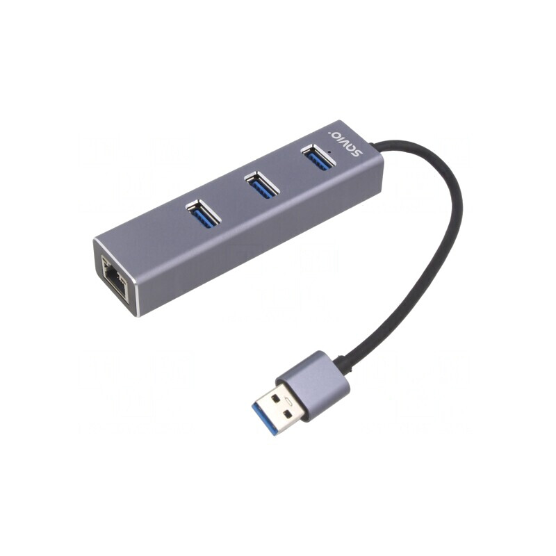 Adaptor USB-Fast Ethernet cu Hub USB 3.1 10/100/1000Mbps | Electronic-mag.ro | Componente Electronice