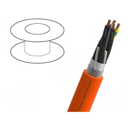 Cablu: pentru servomotoare | MOTIONLINE® ADVANCED | 4G10mm2 | litat | 13-EYS07G04R-A5