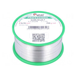 Sârmă de lipit fără plumb 0,7mm 250g | Electronic-mag.ro | Componente Electronice