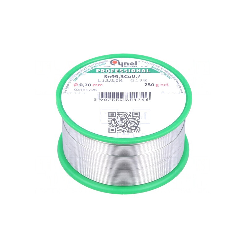 Sârmă de lipit fără plumb 0,7mm 250g | Electronic-mag.ro | Componente Electronice Sârmă de lipit fără plumb 0,7mm 250g | Electronic-mag.ro | Componente Electronice